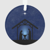 Kerstmisscène religieus ornament (achterkant)