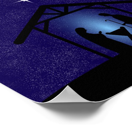 Kerstmisscène religieus poster (Hoek)