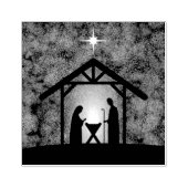 Kerstmisscène religieus rubberstempel (Afrduk)