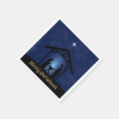 Kerstmisscène religieus servet (Hoek)