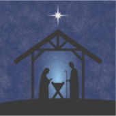 Kerstmisscène religieus sticker (Voorkant)