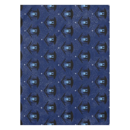 Kerstmisscène religieus tafelkleed (Voorkant)