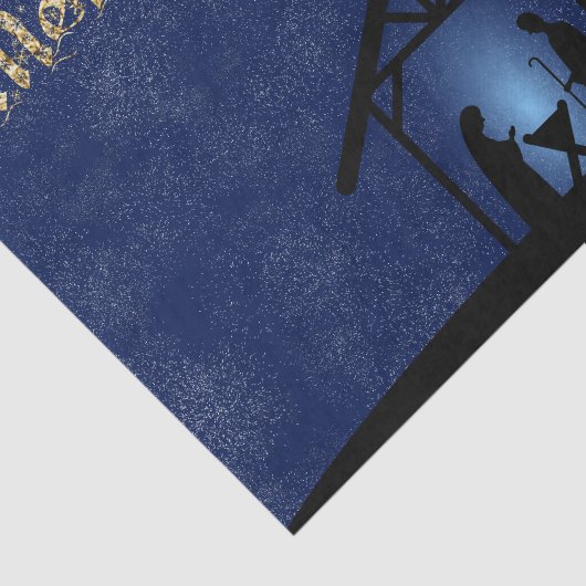 Kerstmisscène religieus tissuepapier (Detail)