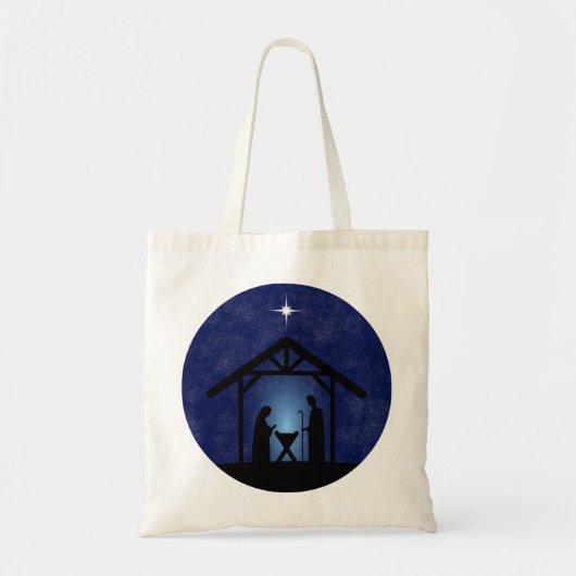 Kerstmisscène religieus tote bag (Voorkant)