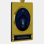 Kerstmisscène religieus verguld banner ornament (Rechts)
