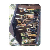 Kerstmisscène. Sanibel is., Verenigde Staten. Magneet (Verticaal)