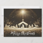 Kerstmisscène Vakantie Kaart (Voorkant)