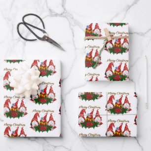 Kerstmisse Kabouters Trendy Schattige Vakantie Inpakpapier Vel