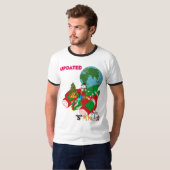 Kerstmisshirt ontwerp: 'Geüpdatete Kerstman'. T-shirt (Voorkant volledig)