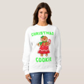 KERSTMISSKOEK Grappige Lelijke Trui Sweatshirt Gra (Voorkant volledig)