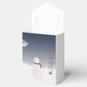 Kerstmissneeuwman met gouden ster voor boom bedankdoosjes (Geopend)