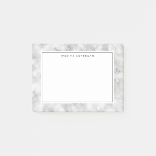 Kerstmissneeuwvlok gepersonaliseerde naam post-it® notes (Voorkant)