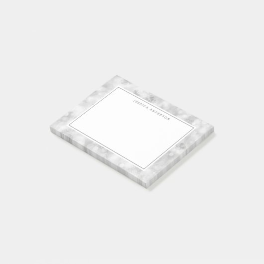 Kerstmissneeuwvlok gepersonaliseerde naam post-it® notes (Schuin)