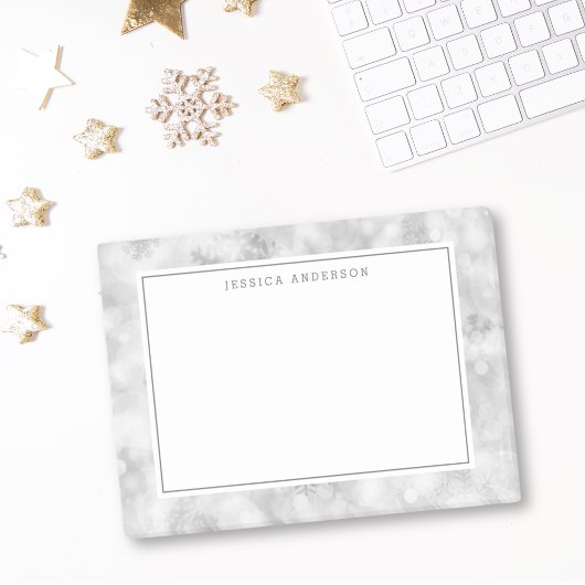 Kerstmissneeuwvlok gepersonaliseerde naam post-it® notes