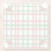 Kerstmisspel Bow Accent Country Glazen Onderzetter (Achterkant)