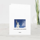 Kerstmisstandbeeld van Jesus Feestdagen Kaart (Achterkant)