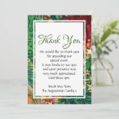 KERSTMISSTERREN Feestelijk Retro Rood Groen Goud Bedankkaart (Staand voorkant)