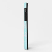 Kerstmist blauw sneeuwvlokpatroon Case-Mate iPhone case (Achterkant/links)