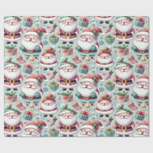 Kerstmisthema inpakpapier (Vlak)