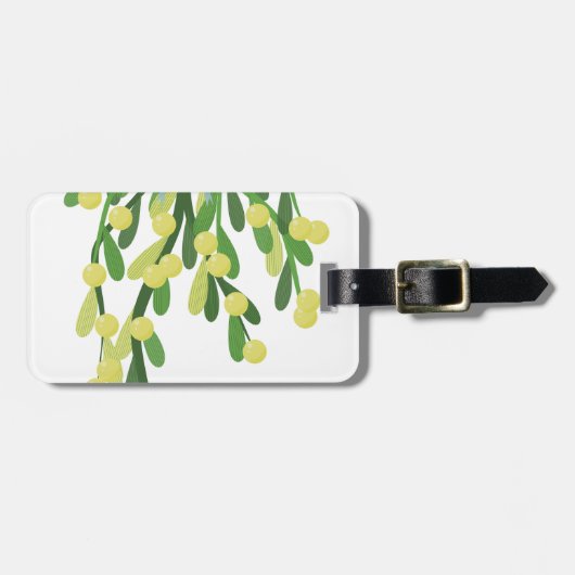 kerstmistletoe bagagelabel (Voorkant horizontaal)