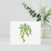 kerstmistletoe feestdagenkaart (Staand voorkant)