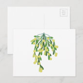 kerstmistletoe feestdagenkaart (Voorkant / Achterkant)