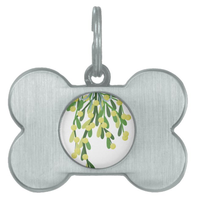 kerstmistletoe huisdieren naamplaatje (voorkant)