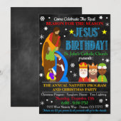 Kerstmisuitnodiging Kaart (Voorkant / Achterkant)