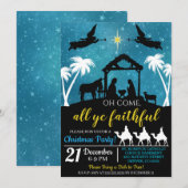 Kerstmisuitnodiging Kaart (Voorkant / Achterkant)