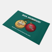 Kerstmisverbod voor Baa Humbug Sheep Baubles Carto Deurmat (Schuin)