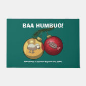 Kerstmisverbod voor Baa Humbug Sheep Baubles Carto Deurmat (Voorkant)