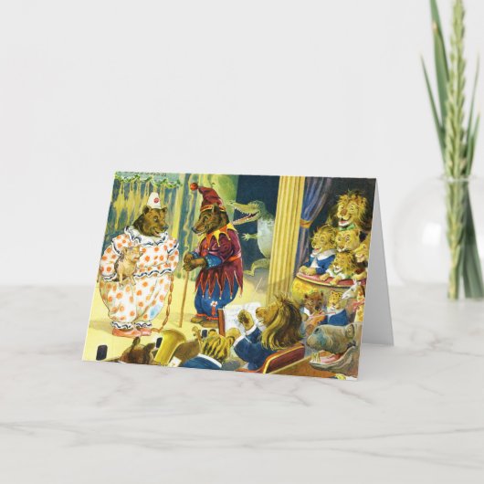 Kerstmisverkiezing in Dierlijk Land Feestdagen Kaart (Voorkant)