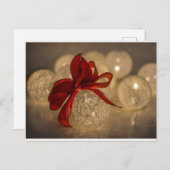 Kerstmisverlichte ornament Bauble Ribbon briefkaar Feestdagenkaart (Voorkant / Achterkant)