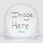 Kerstmisversieringen FOTO TWEEZIJDIG Sneeuwbol (Achterkant)