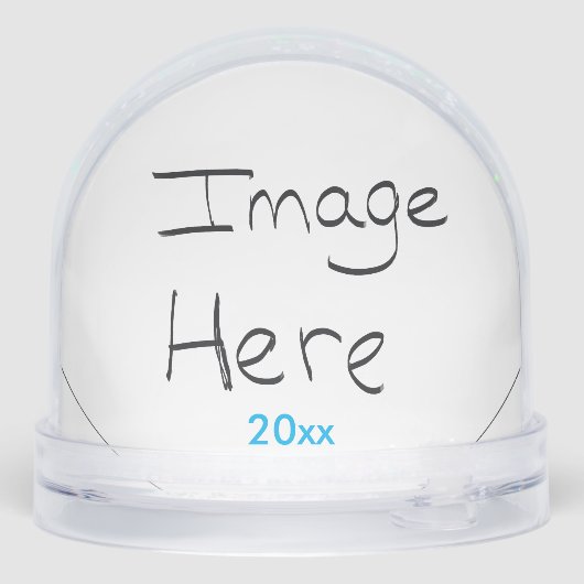 Kerstmisversieringen FOTO TWEEZIJDIG Sneeuwbol (Achterkant)