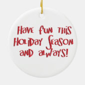 KERSTMISVLO - Kerstmislui en Kerstboom Keramisch Ornament (Achterkant)