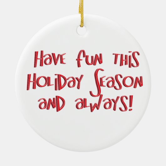 KERSTMISVLO - Kerstmislui en Kerstboom Keramisch Ornament (Achterkant)