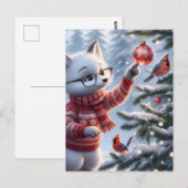 Kerstmisvos en de vogels briefkaart (Voorkant / Achterkant)