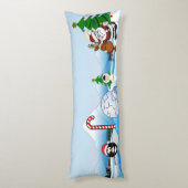 Kerstmiswinterscène Cartoon 2-zijdig lichaamskusse Lichaamskussen (Achterkant (Verticaal))