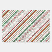 kerstmix - BG-tartan, bubbels en lint Inpakpapier Vel (Voorkant 3)