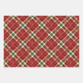 kerstmix - BG tartan en bubbels Inpakpapier Vel (Voorkant 2)