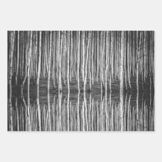 KerstMode Ayasha Logo Birch Forest Inpakpapier Vel (Voorkant 3)