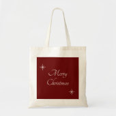 Kerstmodern ellegant script tote bag (Voorkant)