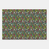 Kerstmoderne bomen, groot inpakpapier vel (Voorkant 3)