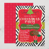Kerstmoderne Boom & Cake Pops Uitnodigingen (Voorkant / Achterkant)