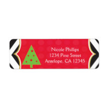 Kerstmoderne Boom Mooie Kerst Adreslabels