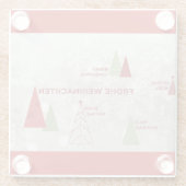 Kerstmoderne feestdagen Rode Onderzetters (Achterkant)