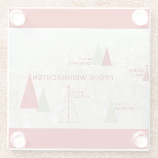 Kerstmoderne feestdagen Rode Onderzetters (Achterkant)