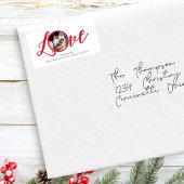 Kerstmoderne fotokalligrafie Eenvoudig geluid Etiket