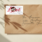 Kerstmoderne fotokalligrafie Eenvoudig geluid Etiket